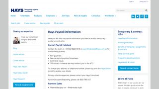 Hays payroll information | Hays