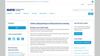 Online Safeguarding and Child Protection Training | Hays