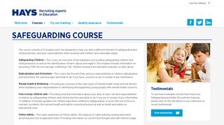 Safeguarding course | Safeguarding | Hays Education | Online child ...