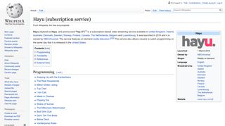 Hayu (subscription service) - Wikipedia