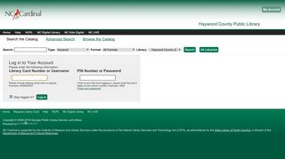 Account Login - Haywood County Library System