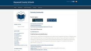 Parents/Community - Haywood County Schools