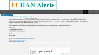 FLHAN - Login to your account - CAHAN/Everbridge Login