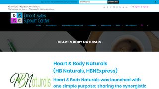 Direct Sales Support Center » Heart & Body Naturals
