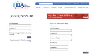 Login / Sign Up - HBA of Greater Cleveland