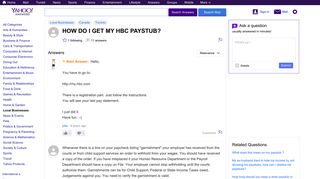 HOW DO I GET MY HBC PAYSTUB? | Yahoo Answers