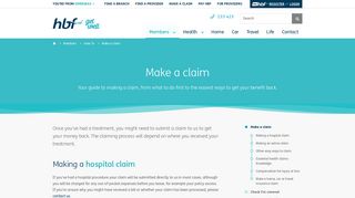 How to make a Claim – HBF Insurance