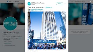 HBF Run for a Reason on Twitter: 