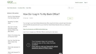 How Do I Log In To My Back Office? – Heart & Body Naturals