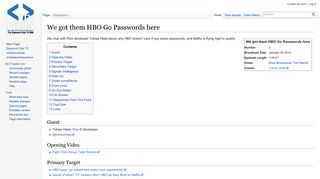 We got them HBO Go Passwords here - DCTVpedia