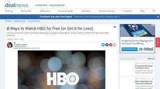 8 Ways to Watch HBO for Free (or Get It for Less) - DealNews
