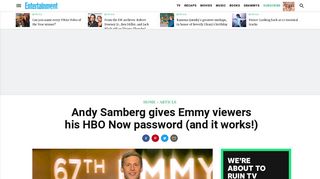 Andy Samberg gives Emmy viewers his HBO Now password (and it ...