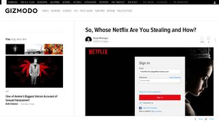 So, Whose Netflix Are You Stealing and How? - Gizmodo