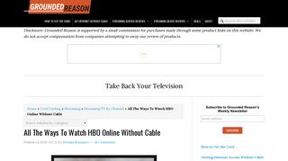 All The Ways To Watch HBO Without Cable | Grounded Reason