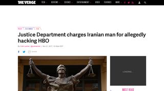 Justice Department charges Iranian man for allegedly hacking HBO ...