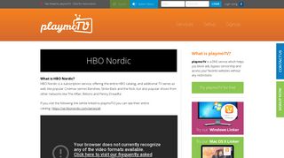 Watch HBO Nordic anywhere in the world - playmoTV