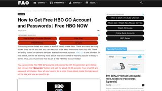 How to Get Free HBO GO Account and Passwords | Free HBO NOW
