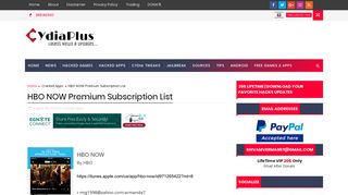HBO NOW Premium Subscription List - CYDIAPLUS.com