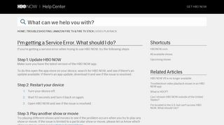 I'm getting a Service Error. What should I do? - HBO NOW | Help ...