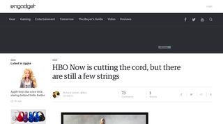 HBO Now is cutting the cord, but there are still a few strings - Engadget