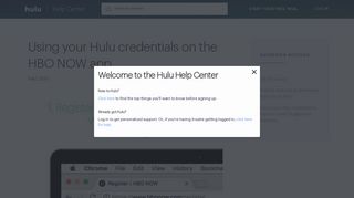 Using your Hulu credentials on the HBO NOW app - Hulu Help