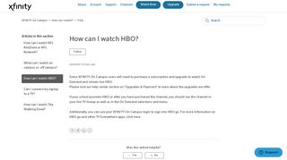 How can I watch HBO? – XFINITY On Campus