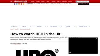 How to Watch HBO in the UK - Tech Advisor