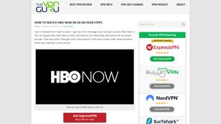 How to Watch HBO Now in UK in Four Steps - The VPN Guru