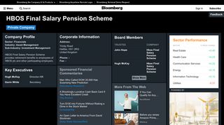 HBOS Final Salary Pension Scheme: Company Profile - Bloomberg