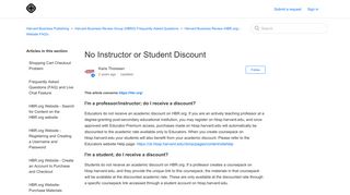 No Instructor or Student Discount – Harvard Business Publishing