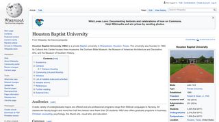 Houston Baptist University - Wikipedia