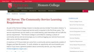 HC Serves: The Community Service Learning Requirement | Honors ...