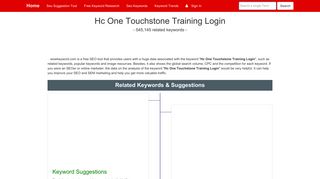 Hc One Touchstone Training Login - wowkeyword.com