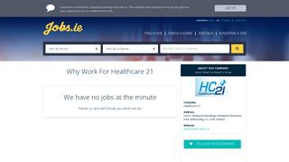 Healthcare 21 Careers, Healthcare 21 Jobs in Ireland jobs.ie
