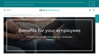 Benefits for your employees | HCA Healthcare UK