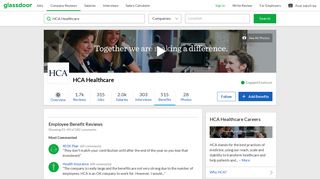 HCA Healthcare Employee Benefits and Perks | Glassdoor