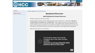 Hillsborough Community College - BlackboardNewsroom - HCC