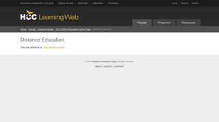 Distance Education — HCC Learning Web
