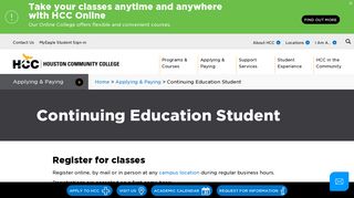 Continuing Education Student | Houston Community College - HCC