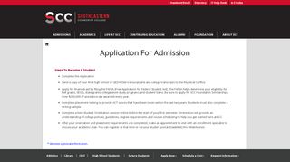 Southeastern | Application For Admission