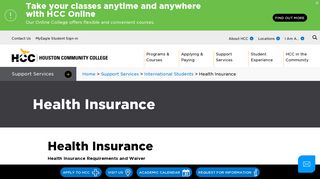 Health Insurance | Houston Community College - HCC
