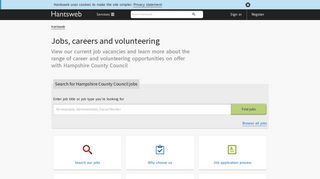 Jobs, careers and volunteering | Hantsweb - Hampshire County Council