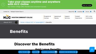 Benefits | Houston Community College - HCC