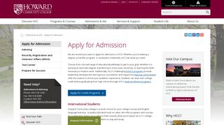Apply for Admission | Howard Community College