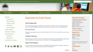 Registration for Credit Classes | Hagerstown Community College