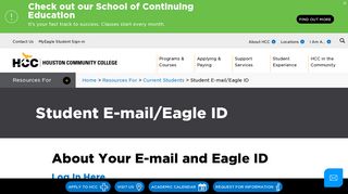 Student E-mail/Eagle ID | Houston Community College - HCC
