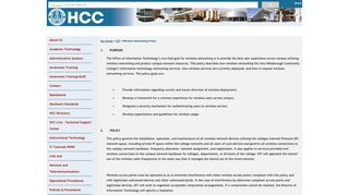Hillsborough Community College - Wireless Networking Policy - HCC