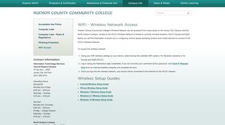 WiFi Access - Hudson County Community College