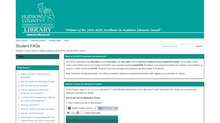 Student FAQs - Research Guides - HCCC Library