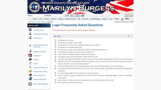 Office of Harris County District Clerk - Marilyn Burgess | Login FAQ